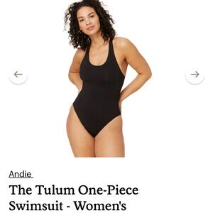 Andie Black One-Piece Swimsuit with Racerback